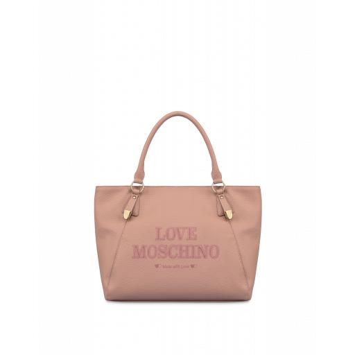 Love Moschino Embroidery Logo Shopper Woman Pink Size Single Size