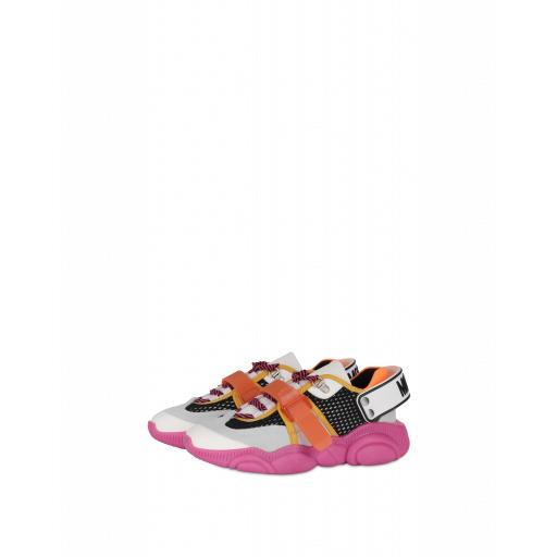 Moschino Fluo Teddy Shoes Sneakers Man Pink Size 40