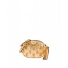Moschino Dollar Studs Laminated Nappa Clutch Woman Gold Size U It - (one Size Us)