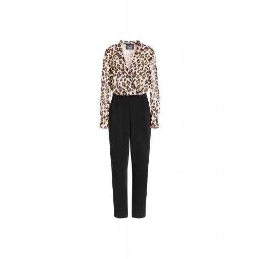 Boutique Moschino Leopard Print Jumpsuit Woman Beige Size 38 It - (4 Us)