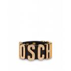 Moschino Lettering Logo Bracelet Woman Black Size U It - (one Size Us)