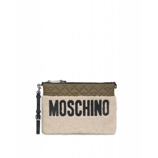Moschino Ecofur E Nylon Clutch Woman White Size U It - (one Size Us)