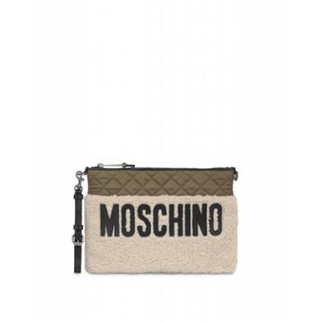 Moschino Ecofur E Nylon Clutch Woman White Size U It - (one Size Us)