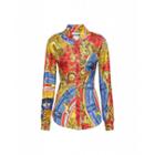 Moschino Roman Scarf Silk Twill Shirt Woman Multicoloured Size 38 It - (4 Us)