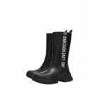 Love Moschino Band Logo Boots Woman Black Size 38 It - (8 Us)