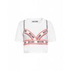 Moschino Cropped T-shirt Pixel Capsule Woman White Size 44 It - (10 Us)
