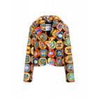 Moschino Trolls Ecofur Coat Woman Multicoloured Size 38 It - (4 Us)