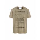 Moschino Army Label Jersey T-shirt Man Green Size 56 It - (46 Us)