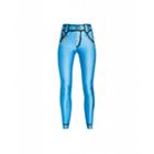 Moschino Leggings Pixel Capsule Woman Blue Size 42 It - (8 Us)