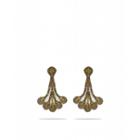 Moschino Satin Earrings With Crystals Woman Yellow Size U It - (one Size Us)