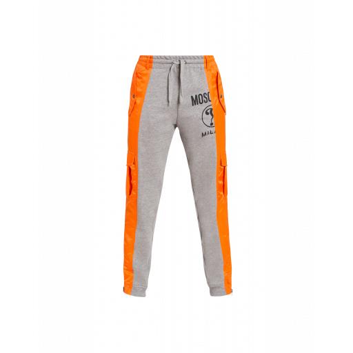 Moschino Fleece And Nylon Jogging Man Grey Size 44 It - (34 Us)