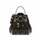 Moschino Trapeze Roman Studs Biker Bag Woman Black Size U It - (one Size Us)