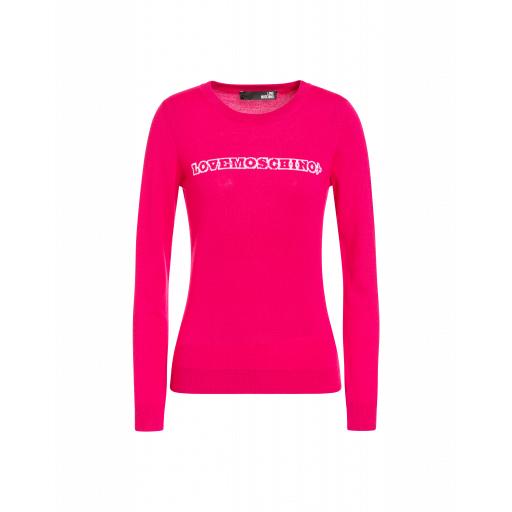 Love Moschino Sweaters With Logo Woman Pink Size 38 It - (4 Us)