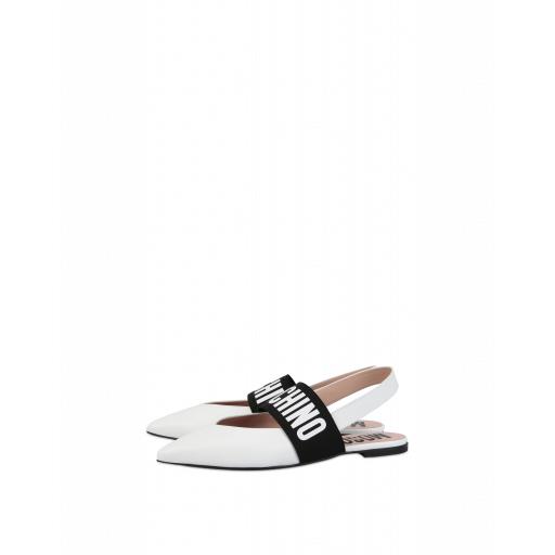Moschino Low-heeled Mules Woman White Size 36 It - (6 Us)