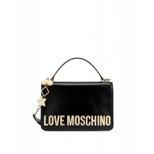 Love Moschino Peace And Love Chain Shoulder Bag Woman Black Size U It - (one Size Us)