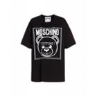 Moschino Teddy Label Jersey T-shirt Woman Black Size L It