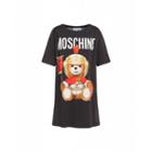 Moschino Roman Teddy Bear Viscose Dress Woman Black Size 38 It - (4 Us)