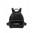Love Moschino Quilted Backpack With Logo Woman Black Size U It - (one Size Us)