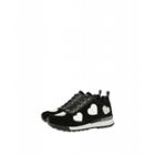 Love Moschino Velvet Sneakers With Hearts Woman Black Size 35