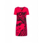 Boutique Moschino Italian Diva Print Dress Woman Pink Size 42 It - (8 Us)