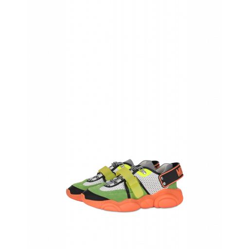 Moschino Fluo Teddy Shoes Sneakers Man Orange Size 44