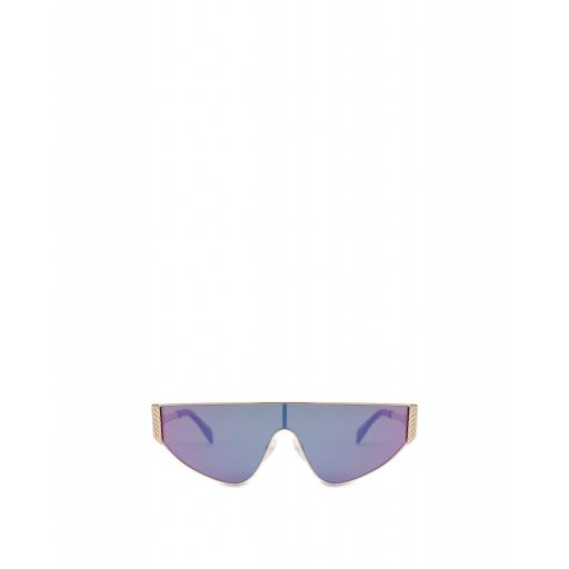 Moschino Flat-top Bijou Chain Sun Mask Woman Purple Size Single Size