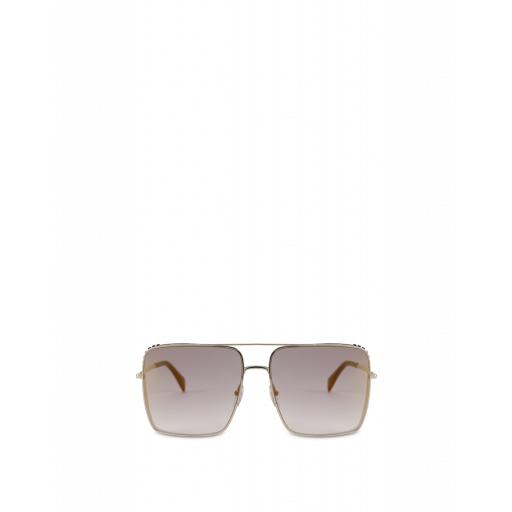 Moschino Sunglasses With Micro Studs Woman Gold Size Single Size