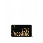 Love Moschino Velvet Evening Bag With Logo Woman Black Size U It - (one Size Us)