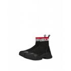 Love Moschino High Sock Sneakers With Logo Woman Black Size 36 It - (6 Us)
