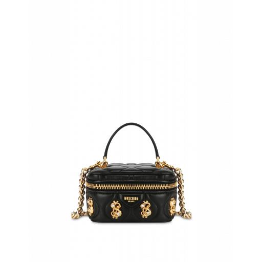 Moschino Dollar Studs Mini Beauty Bag Woman Black Size U It - (one Size Us)
