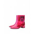 Moschino Teddy Label Rain Boots Woman Pink Size 35 It - (5 Us)