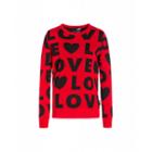 Love Moschino Knit Sweater With Logo Woman Red Size 38 It - (4 Us)
