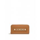 Love Moschino Zip Around Wallet With Logo Woman Beige Size U It - (one Size Us)