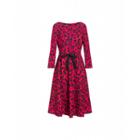 Boutique Moschino Cady Leopard Print Dress Woman Pink Size 38 It - (4 Us)