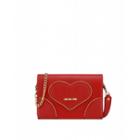 Love Moschino Clutch With Heart And Studs Woman Red Size U It - (one Size Us)