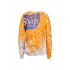 Moschino Packaging Print Blouse Woman Orange Size 40 It - (6 Us)
