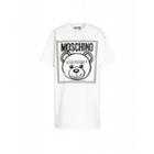 Moschino Teddy Label Interlock Jersey Dress Woman White Size 38 It - (4 Us)