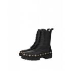 Moschino Gladiator Combat Boot With Studs Woman Black Size 37 It - (7 Us)