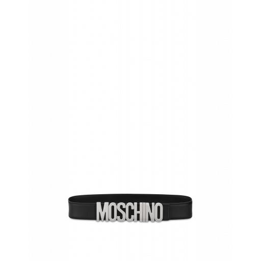Moschino Belt In Leather With Logo Woman Black Size 40 It - (6 Us)