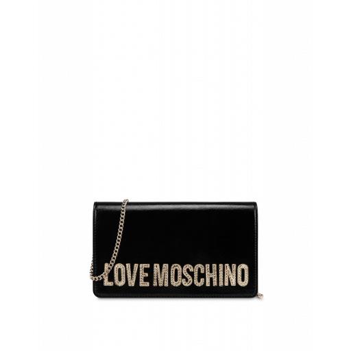 Love Moschino Evening Bag With Peace And Love Chain Woman Black Size U It - (one Size Us)