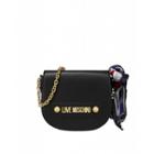 Love Moschino Videotapes Shoulder Bag With Foulard Woman Black Size U It - (one Size Us)