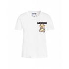 Moschino Jersey T-shirt Teddy Embroidery Woman White Size 38 It - (4 Us)