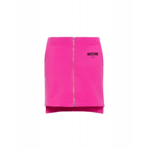 Moschino Fleece Mini Skirt With Logo Woman Pink Size 38 It - (4 Us)