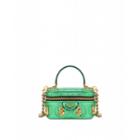 Moschino Dollar Studs Laminated Beauty Bag Woman Green Size U It - (one Size Us)