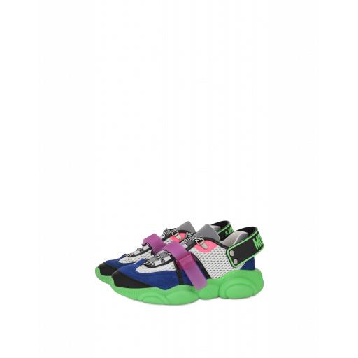 Moschino Fluo Teddy Shoes Sneakers Woman Green Size 35