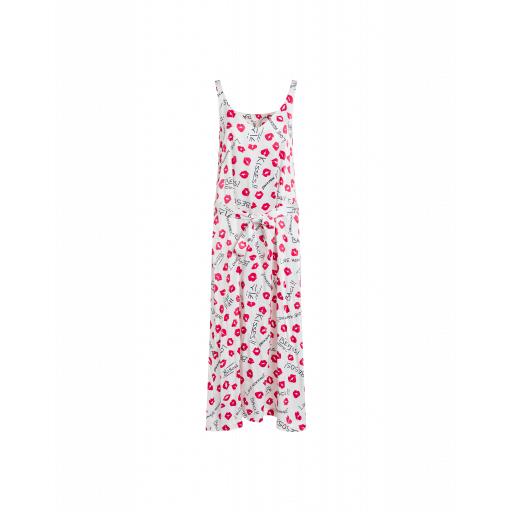 Love Moschino Baci Baci Satin Dress Woman White Size 40 It - (6 Us)