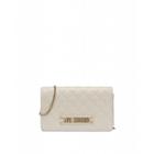 Love Moschino Quilted Evening Bag With Logo Woman Beige Size U It - (one Size Us)