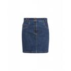 Moschino Teddy Bear Embroidery Denim Mini Skirt Woman Blue Size 42 It - (8 Us)