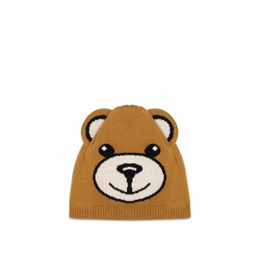Moschino Teddy Hat Of Virgin Wool Woman Brown Size Single Size