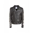 Moschino Mmxix Moschino Leather Biker Man Black Size 50 It - (40 Us)